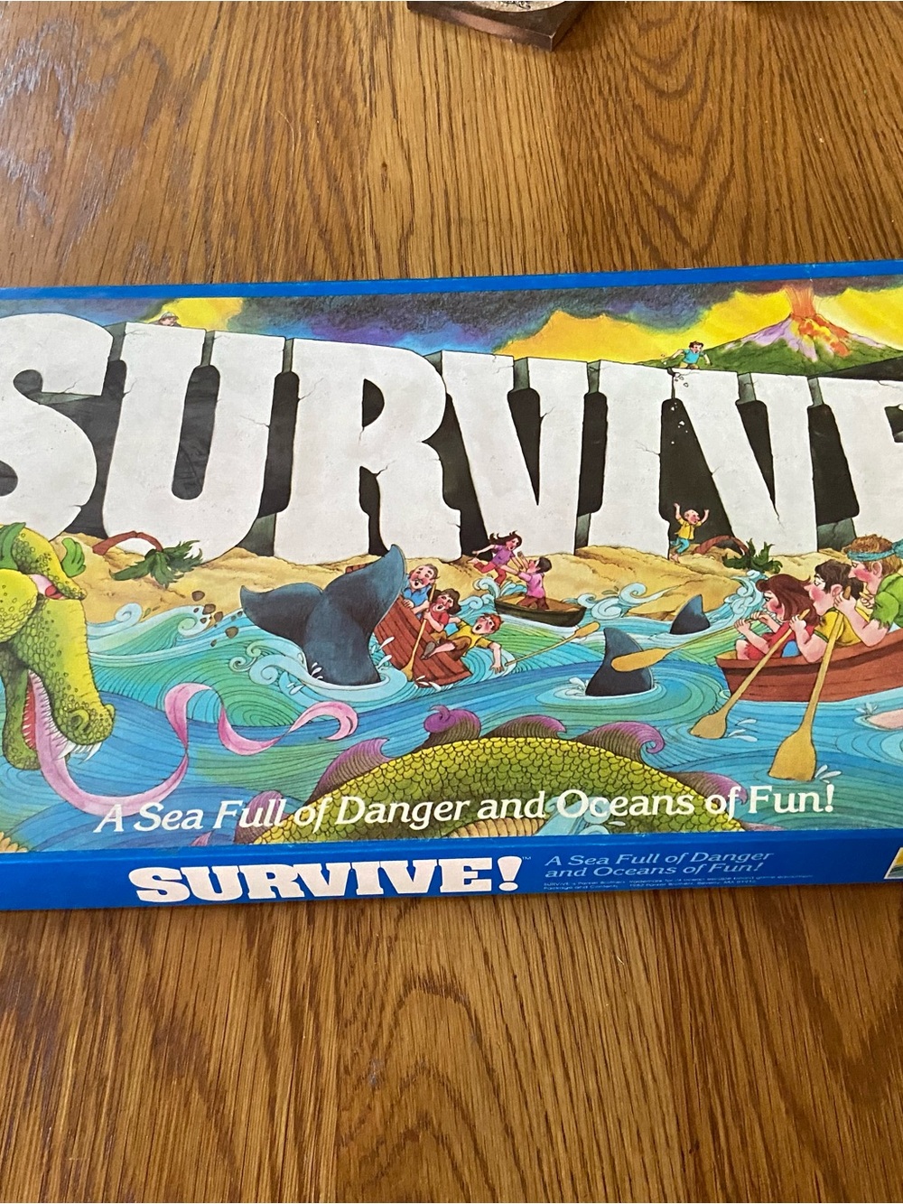1982 Parker Bros Survive! Classic Family Board Game – Blue Box